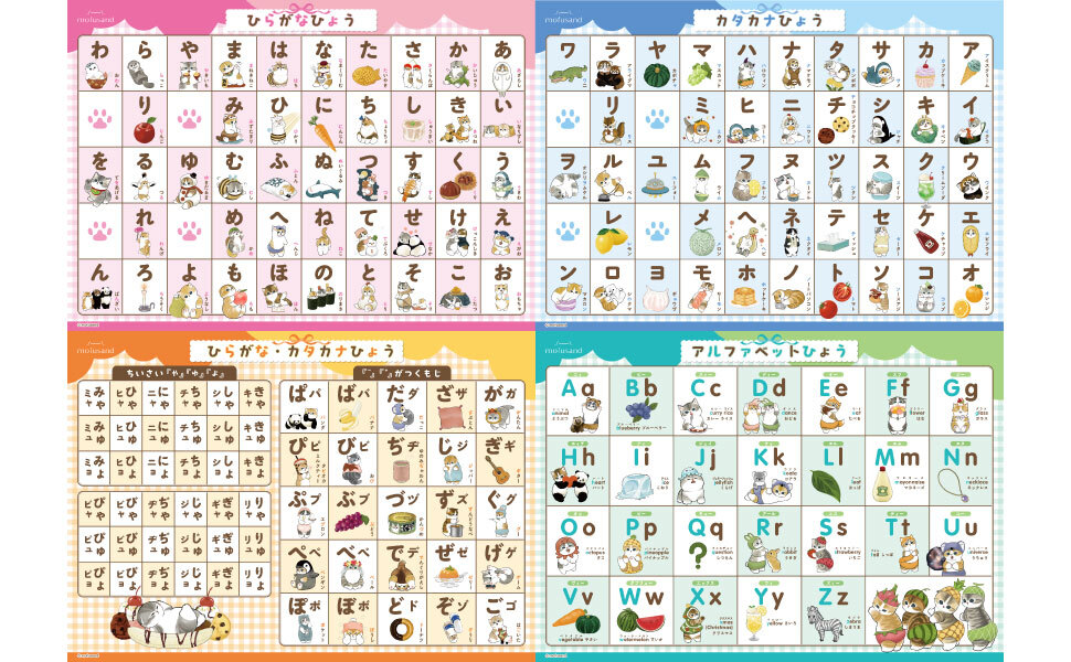 おふろに貼れるおけいこポスター『mofusand　おふろでたのしく　おけいこポスター　もじ＆さんすう』発売